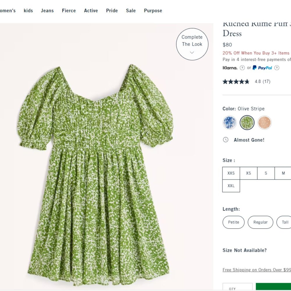 Ruched Ruffle Puff Sleeve Mini Dress